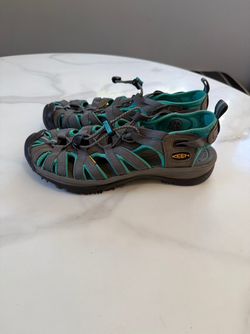 Keen Kids Gray and Teal Outdoor Closed-Toe Sandals